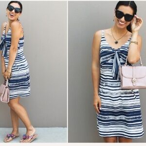 CAbi Striped Nautical Knot Dress Size M